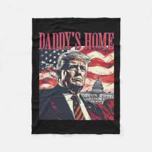 Trump Daddys Zuhause White House Usaamerican Flag Fleecedecke