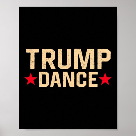 Trump Dance 2024 Qr 4547 Funny Trump Tanzcode Poster (Vorne)