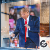 Trump Dance Funny Fensteraufkleber (Café-Fenster)
