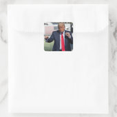 Trump Dance Funny Quadratischer Aufkleber (Tasche)