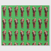 Trump Dance | Funny Trump Santa Claus Dance Xmas Geschenkpapier (Flach)