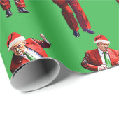 Trump Dance | Funny Trump Santa Claus Dance Xmas Geschenkpapier (Rolleneckpunkt)