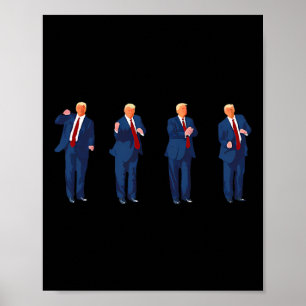 Trump Dance Pro Trump 2024 Trump Präsident Mega Poster