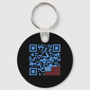 Trump Dance Qr Code Vintag US-Flagge Trump -Elefan Schlüsselanhänger