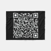 Trump Dance Qr Funny Präsident Trump Tanzcode Fleecedecke (Vorderseite (Horizontal))