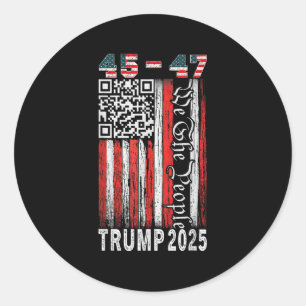 Trump Dance Troll Qr Funny President Trump Dance C Runder Aufkleber