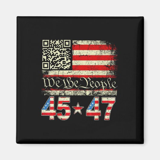 Trump Dance Troll Qr Funny Trump Dance Code Retro Magnet (Vorne)