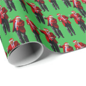 Trump Dance | Trump Weihnachtsmannmütze Claus Danc Geschenkpapier (Rolleneckpunkt)