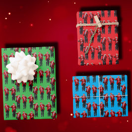 Trump Dance | Trump Weihnachtsmannmütze Claus Danc Geschenkpapier Set