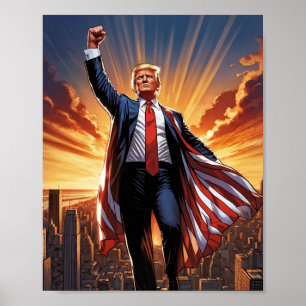 "Trump, das amerikanische Superhero-Poster" Poster