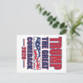 Trump - das Comeback Trumps in Amerika 2020 Postkarte (Stehend Vorderseite)