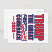 Trump - das Comeback Trumps in Amerika 2020 Postkarte (Vorne/Hinten)