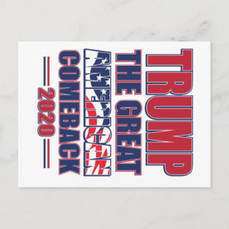 Trump - das Comeback Trumps in Amerika 2020 Postkarte