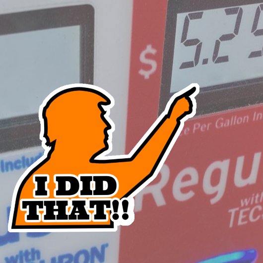 Trump "DAS HABE ICH GETAN!" Silhouette Orange Viny Aufkleber