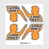 Trump "DAS HABE ICH GETAN!" Silhouette Orange Viny Aufkleber (Blatt)