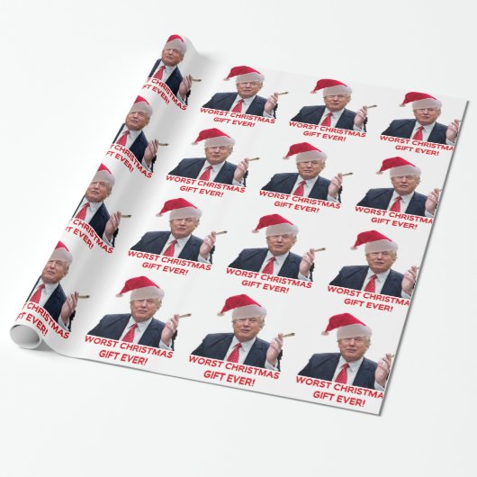 Trump, das schlimmste Weihnachtsgeschenk aller Zei Geschenkpapier (Ungerollt)