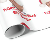 Trump, das schlimmste Weihnachtsgeschenk aller Zei Geschenkpapier (Rolleneckpunkt)