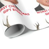 Trump, das schlimmste Weihnachtsgeschenk aller Zei Geschenkpapier (Rolleneckpunkt)