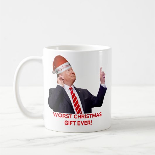 Trump, das schlimmste Weihnachtsgeschenk aller Zei Kaffeetasse (Links)