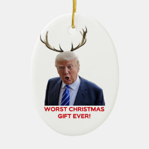 Trump, das schlimmste Weihnachtsgeschenk aller Zei Keramikornament