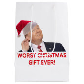 Trump, das schlimmste Weihnachtsgeschenk aller Zei Mittlere Geschenktüte (Rückseite)