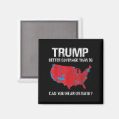 Trump deckt besser ab als 5g Funny Electoral Map Magnet (Vorderseite/Rückseite)