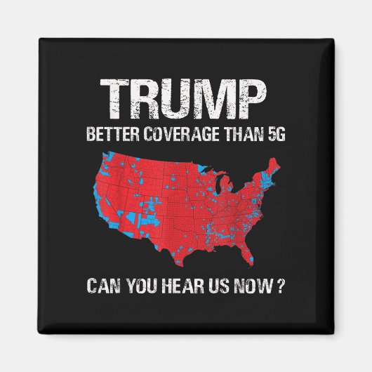 Trump deckt besser ab als 5g Funny Electoral Map Magnet (Vorne)