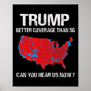 Trump deckt besser ab als 5g Funny Electoral Map Poster