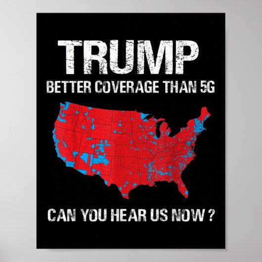 Trump deckt besser ab als 5g Funny Electoral Map Poster (Vorne)