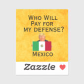 Trump Defense Custom-Cut Vinyl Sticker (Blatt)