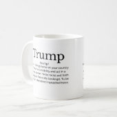 Trump-Definition politisch lustig Kaffeetasse (Vorderseite Links)