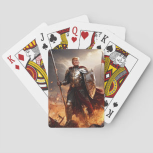 "Trump, der amerikanische Wächter, der Karten spie Spielkarten