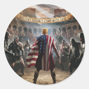 "Trump der Gladiator-Sticker" Runder Aufkleber