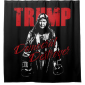Trump, der Spaß für Grafikdesign der Demokraten Duschvorhang (Vorderseite)