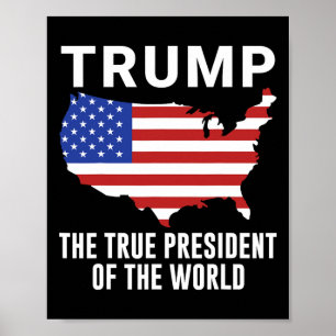 Trump der wahre Präsident der Welt Poster