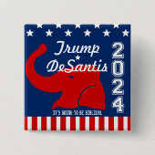 TRUMP DESANTIS 2024 BIBLICAL BUTTON (Vorderseite)