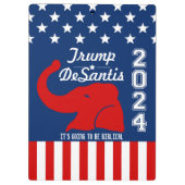 TRUMP DESANTIS 2024 BIBLICAL KLEMMBRETT (Rückseite)