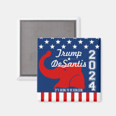 TRUMP DESANTIS 2024 BIBLICAL MAGNET (Vorderseite/Rückseite)