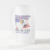 Trump DeSantis 2024 Mattglas Bierglas (Vorderseite Links)