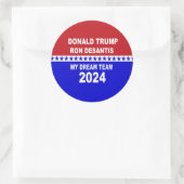 Trump DeSantis 2024 Mein Traumteam Runder Aufkleber (Tasche)