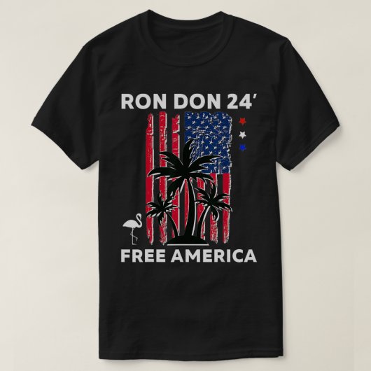 Trump DeSantis 2024 Ron Don 24' amerikanisches Fla T-Shirt (Design vorne)