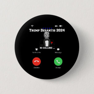 Trump Desantis 2024 Ruft Republikanische Wahl Button