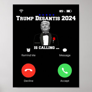 Trump Desantis 2024 Ruft Republikanische Wahl Poster