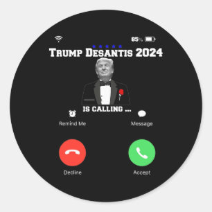 Trump Desantis 2024 Ruft Republikanische Wahl Runder Aufkleber
