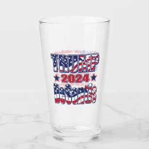 Trump DeSantis für Präsident 2024 Glas