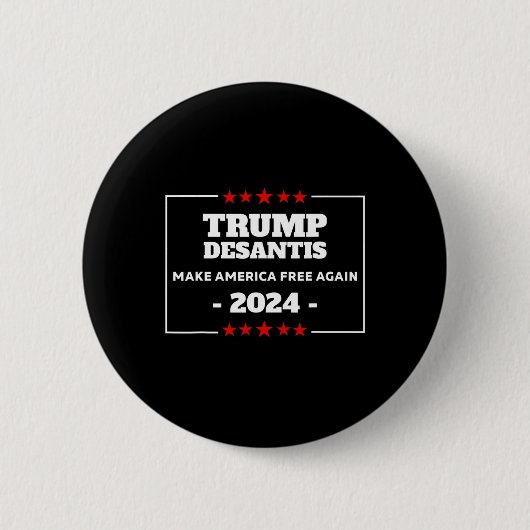 Trump Desantis Mach Amerika Florida Wahl 24 Button (Vorderseite)