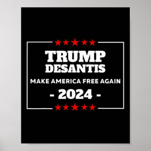 Trump Desantis macht Amerika Florida Wahl 24 Poster