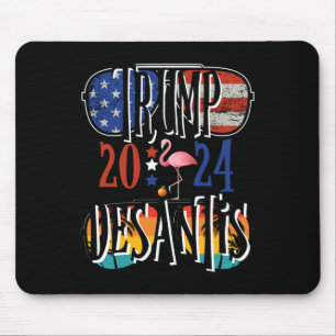 Trump Desantis Wahl Amerikanische Flagge Flamingo  Mousepad