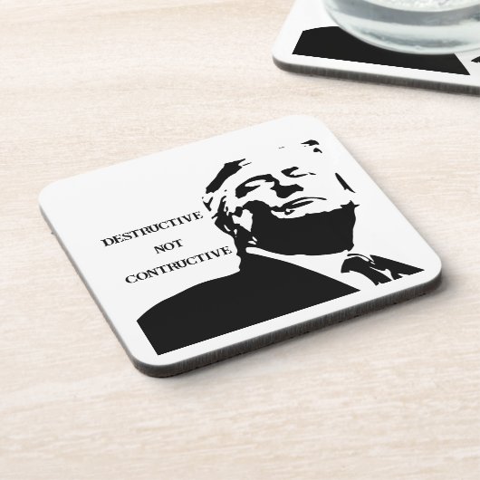 Trump/Destructive Beverage Coaster Getränkeuntersetzer (Linke Seite)