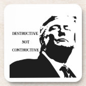 Trump/Destructive Beverage Coaster Getränkeuntersetzer (Vorderseite)